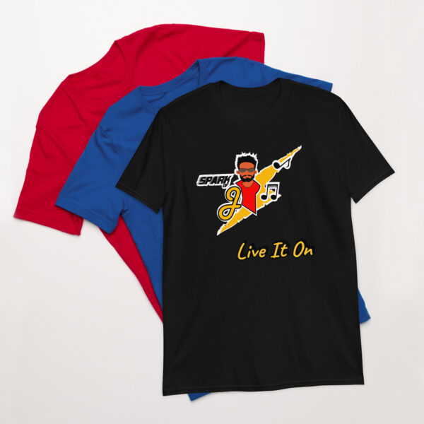 Jmusic Customizable Spark of J Branded Men and Women T-shirt- Black - Image 3
