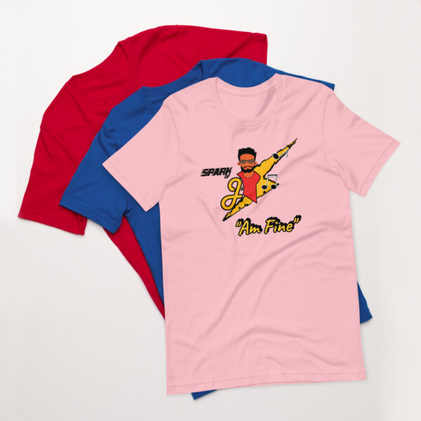 Jmusic Customizable Spark of J Branded Men and Women T-shirt - Red and Pink - Image 3