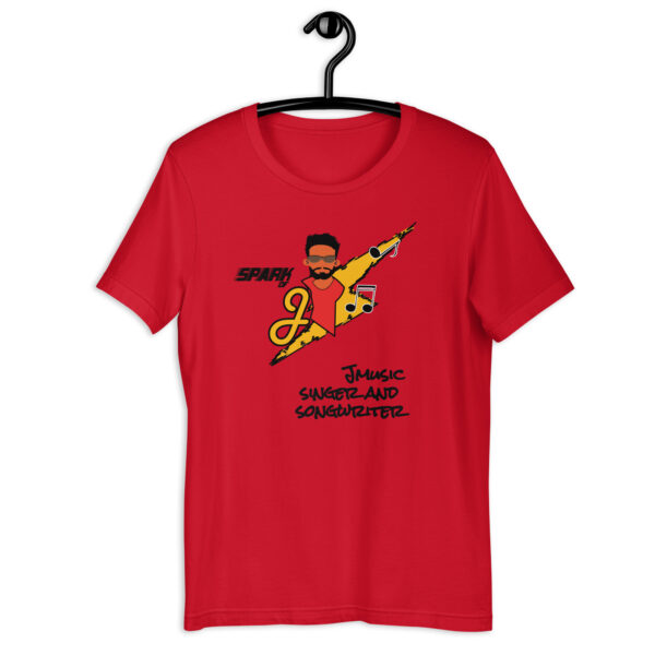 JMusic Spark of J Branded Men and Women T-shirt - Red - Image 4
