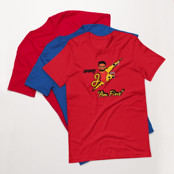 Jmusic Customizable Spark of J Branded Men and Women T-shirt - Red and Pink - Image 6