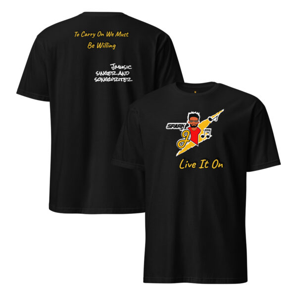 Jmusic Customizable Spark of J Branded Men and Women T-shirt- Black - Image 9