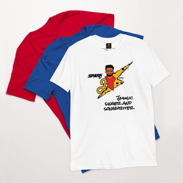 JMusic Spark of J Branded Men and Women T-shirt - White - Image 4