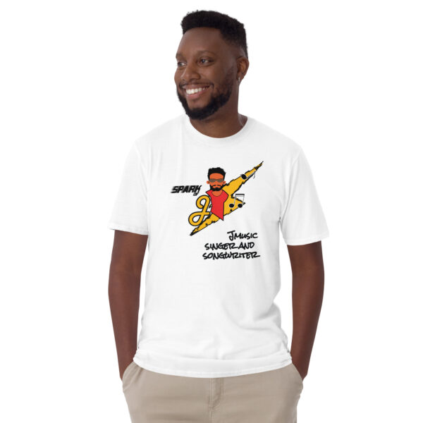 JMusic Spark of J Branded Men and Women T-shirt - White - Image 6